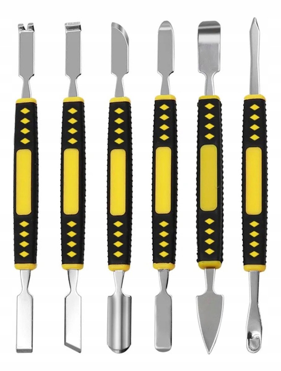 Rosfix Soldeerbout Set 12-In-1 - Metalen Dubbelzijdige Spudgers - 12 Onderdelen - Voor Elektronica