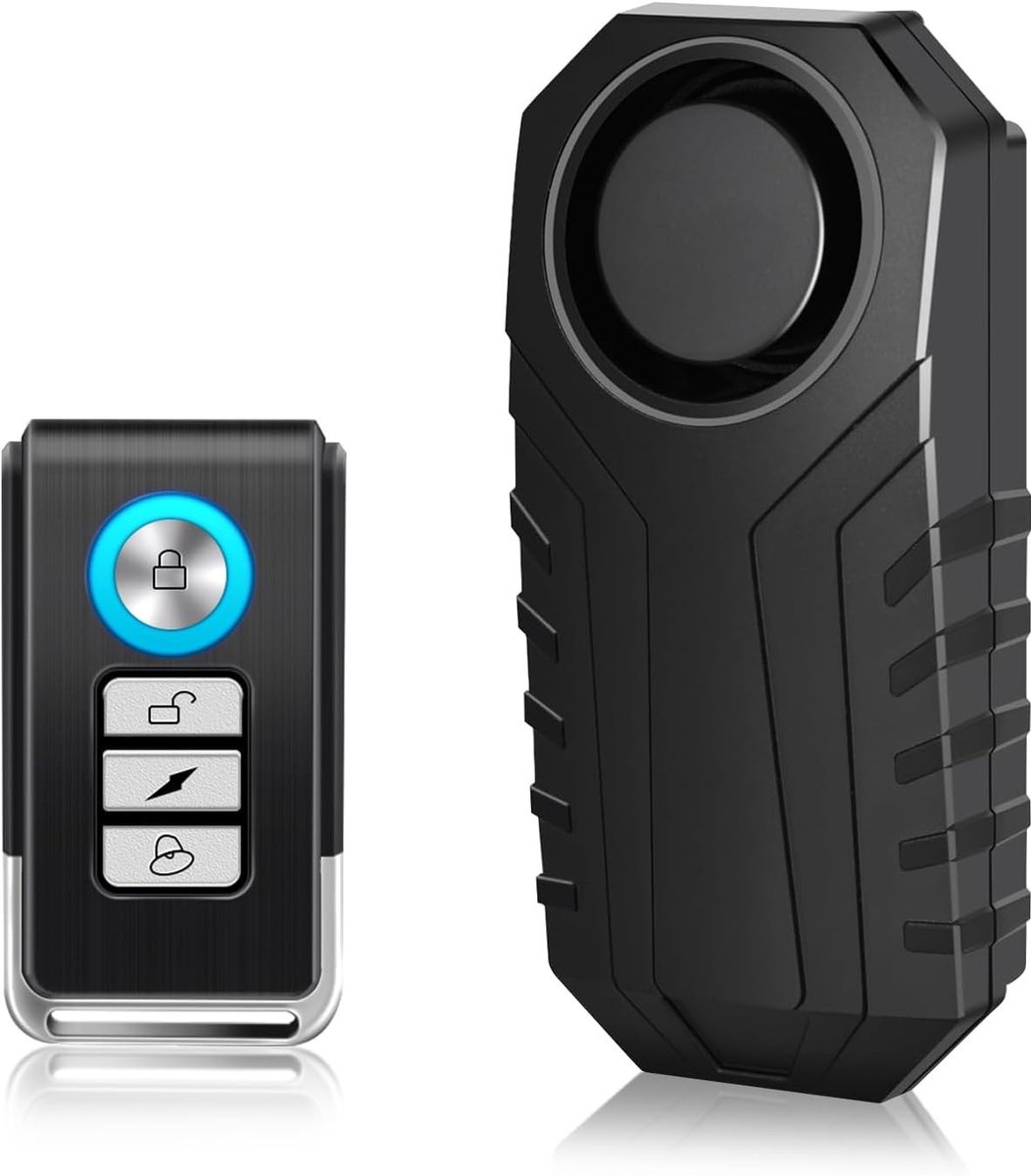 Fatbike alarm - Zwart - 1 x 1 x 1 cm - Draadloos met Afstandsbediening en Vibratiesensor - Voor Fietsen en Motoren