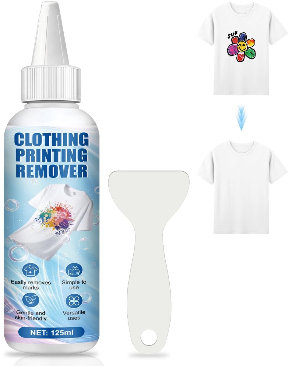Omgoods - Flake Remover voor Textiel, 120 ml voor het Verwijderen van Prints