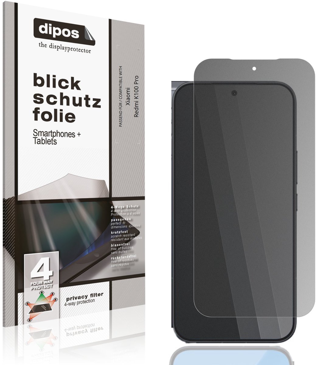dipos – Matte Privacy Screenprotector geschikt voor Xiaomi Redmi K100 Pro | Anti-Spy Beschermfolie