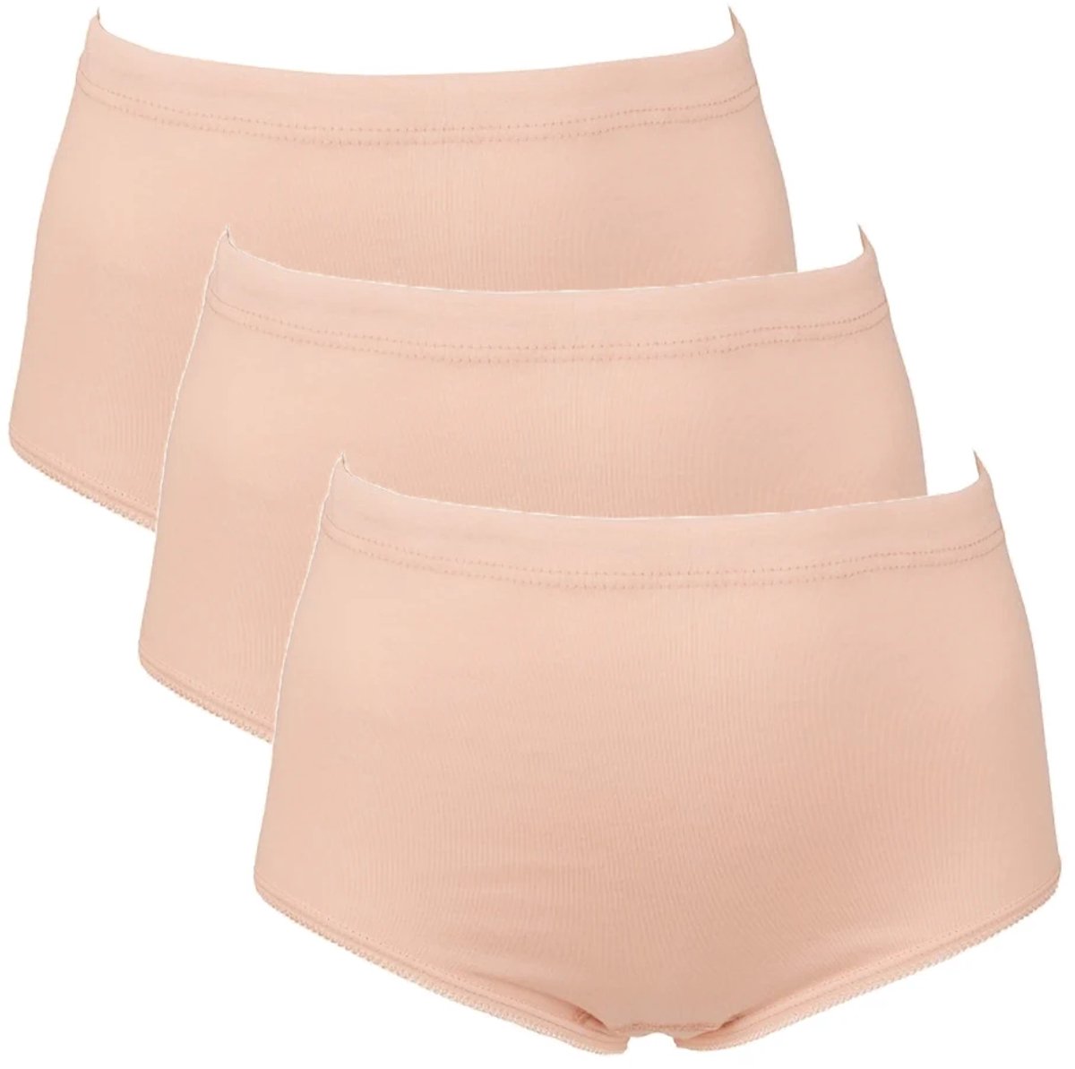 Toker dames taille slips - Elastisch katoen - 3-pack - maat 42/44 - Skin