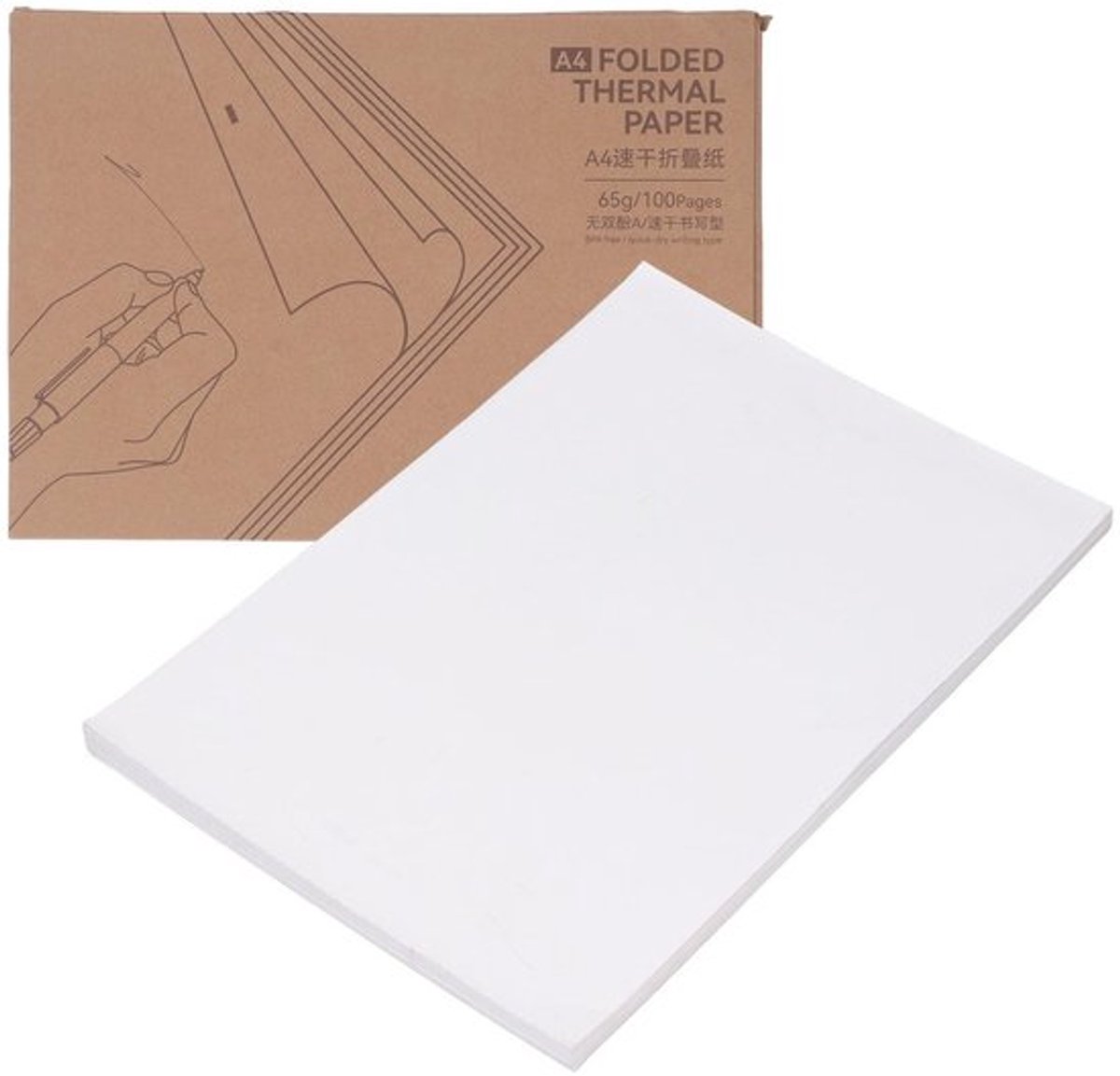 Thermisch Printerpapier A4 - 100 Vel - Waterdicht - Oliebestendig - Krasbestendig - Compatibel met M08F/PeriPage A4 - Afdrukpapier