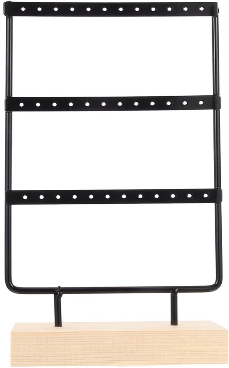 Sieradenstandaard - Elegante Display Stand - Sieraden Organizer - Oorbellen Houder - Ringenhouder - Duurzaam Hout/IJzer - Sieradenhouder