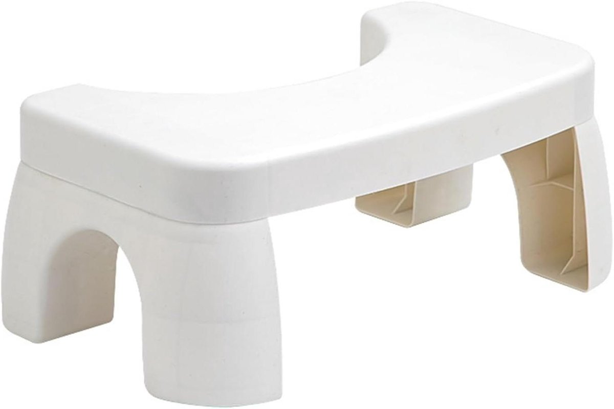 Toilet Krukje - Hulpstuk Badkamer - Comfortabel Zitten - Ergonomisch Ontwerp - Universeel Passend - Wit