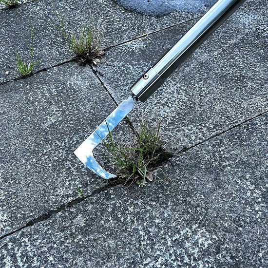 Voegenreiniger Set - Onkruidborstel Gereedschap - Terrassen Schoonmaken - Roestvrij Staal - 41 cm Lengte - Zilver — afbeelding 2