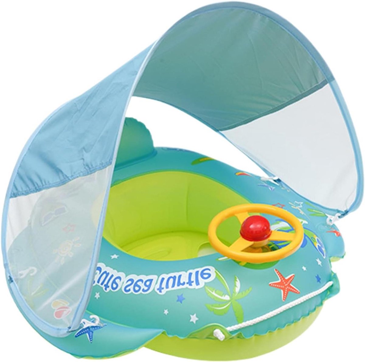 Baby Zwemband - Baby dobberstoel - Veilig zwemmen - Met UV-luifel - 1-4 jaar - Veelkleurig