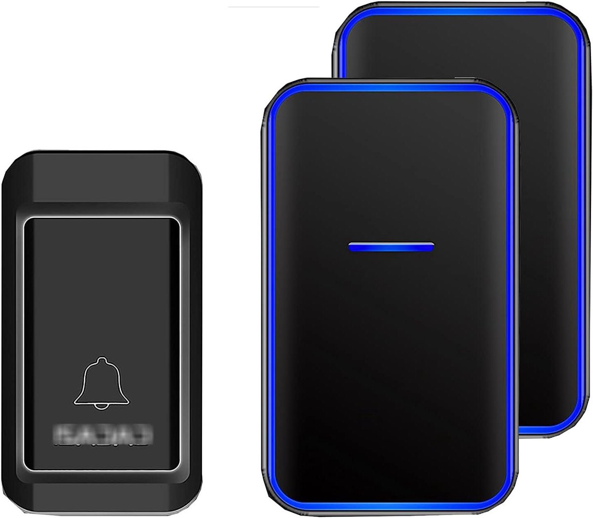 Draadloze Deurbel - Bel Zonder Batterij - Bezoekers Ontvangen - Zelfopwekkende Zender - 120m Bereik - Zwart