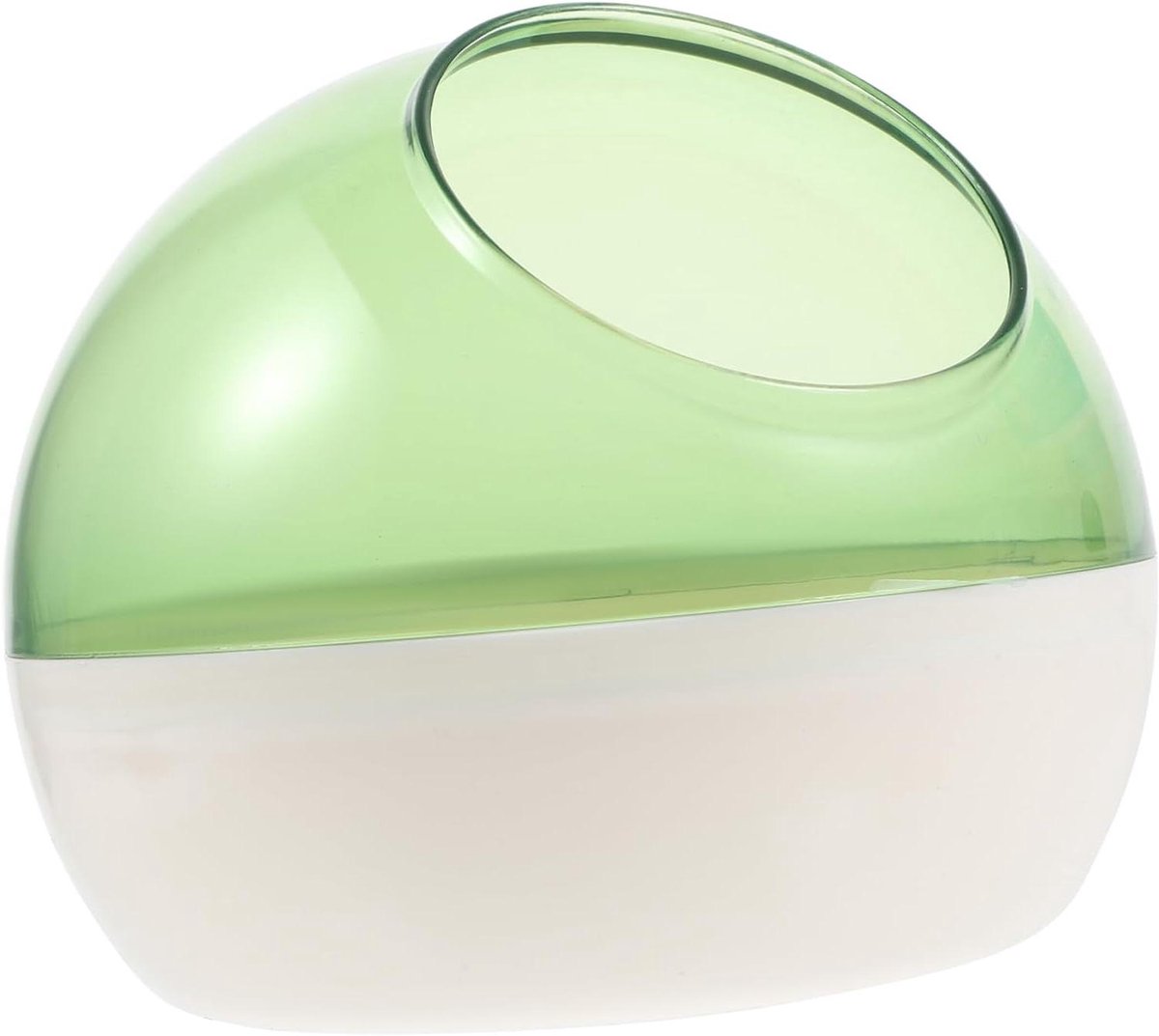 Hamster Zandbad - Huisdier Badhuis - Kleine Dieren Schoon - Transparant Spatwaterdicht - 15.5 x 15.5 x 12 cm - Lichtgroen