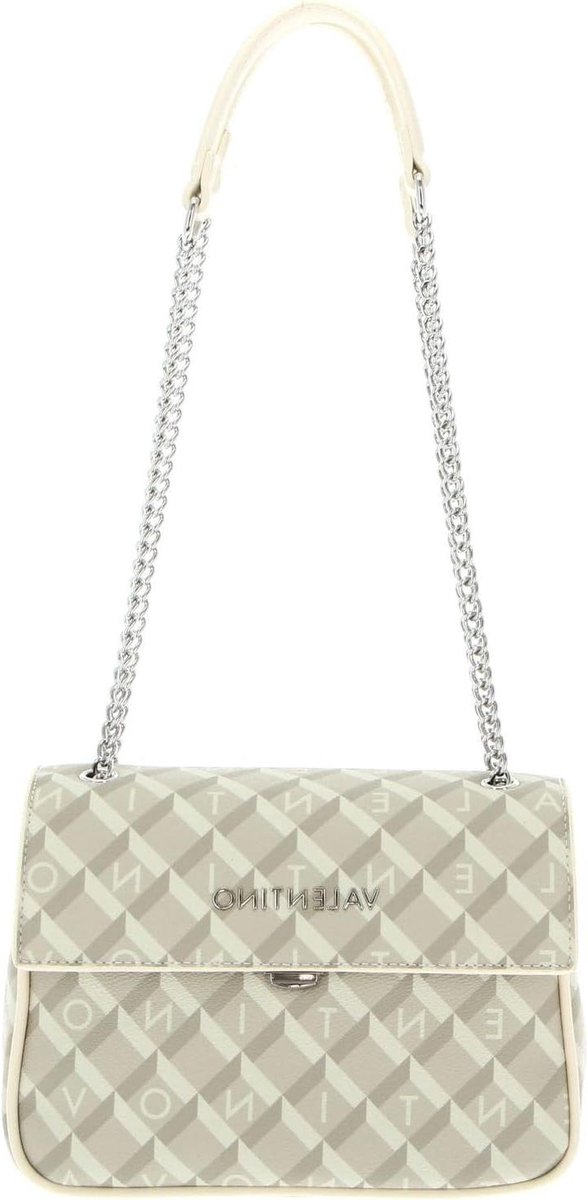Schoudertas - Dames tas - Dagelijks gebruik - Speciaal logo patroon - 22 x 17 x 9 cm - Ecru/Multi