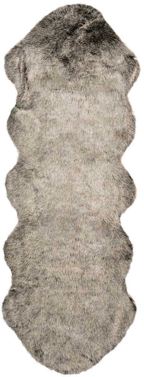 Padiro hoogpolig vloerkleed 60 x 180 cm - groen - modern effen design - geschikt voor vloerverwarming - van modacryl en polyester