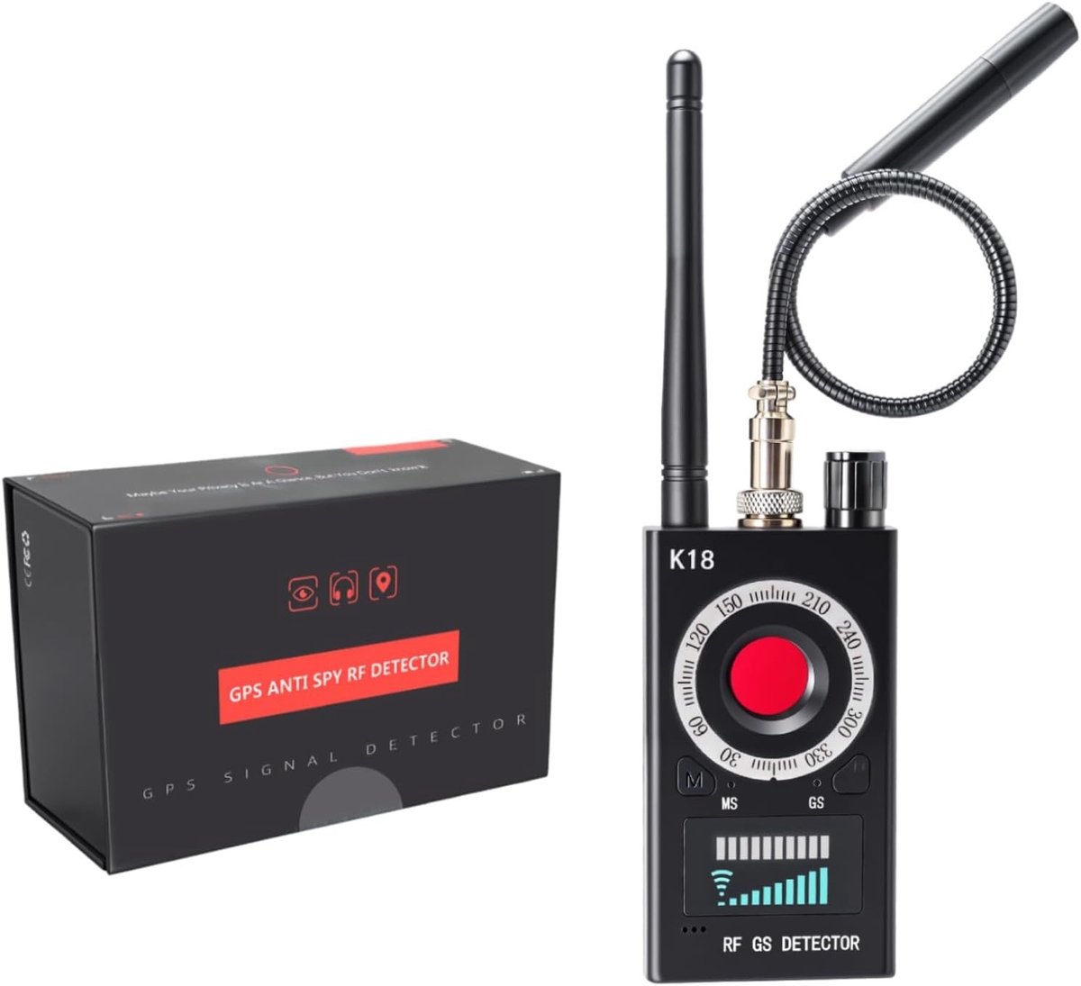 Spycamera - Zwart - Handzaam - Draagbare Microfoon- en GPS-detector - Voor Persoonlijke Privacybescherming