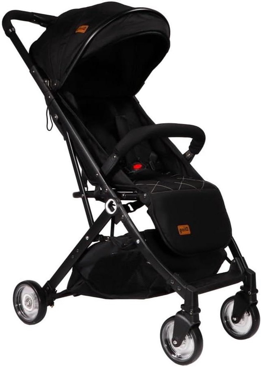 Wandelwagen Buggy - Kinderbuggy Reisbuggy - Comfortabel Reizen - Lichtgewicht Aluminium Frame - Vanaf Geboorte - Zwart