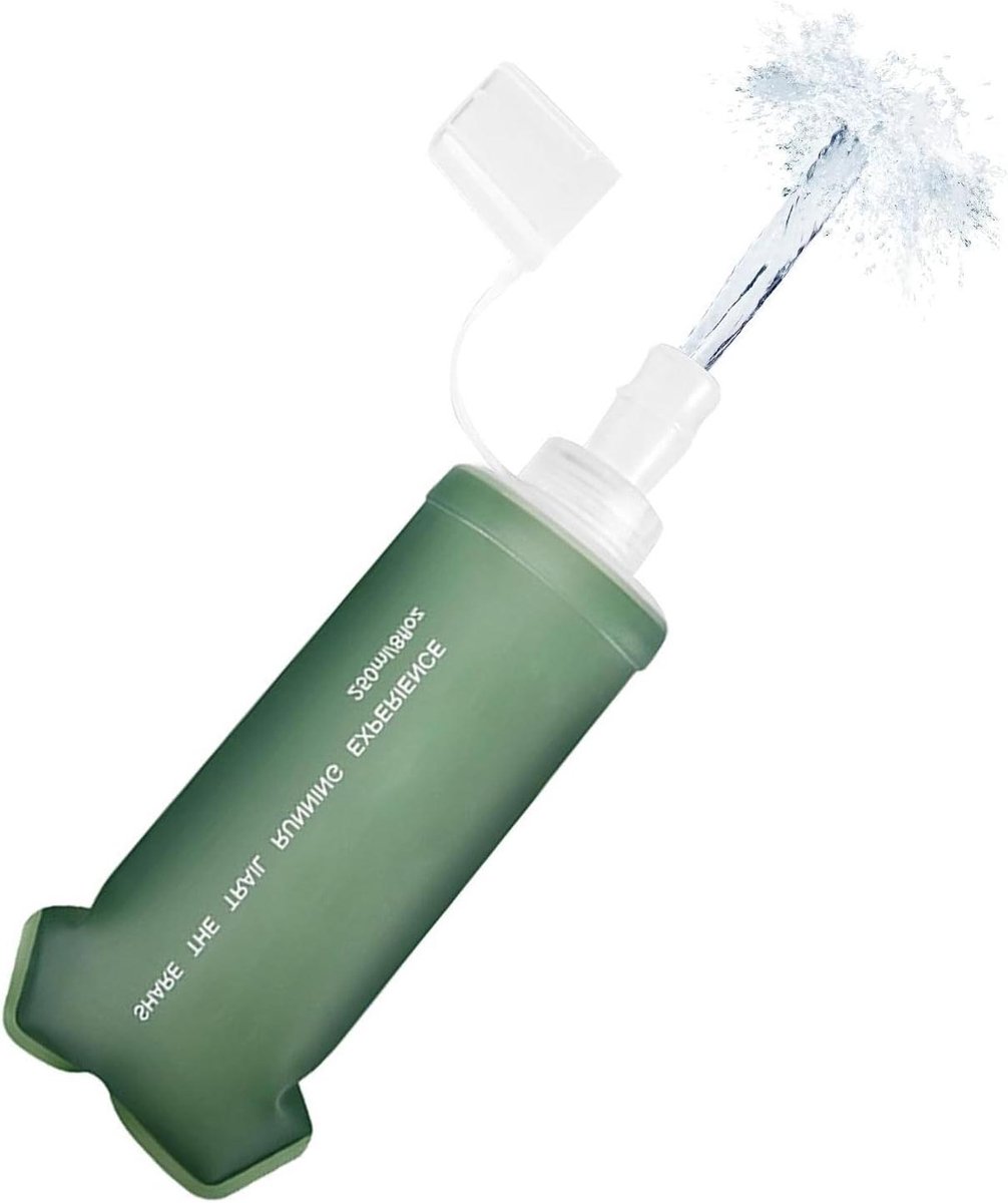 Opvouwbare Drinkfles - Vouwfles Waterfles - Hydratatie Onderweg - Lekvrij Ontwerp - 9 x 4 x 21 cm - Legergroen