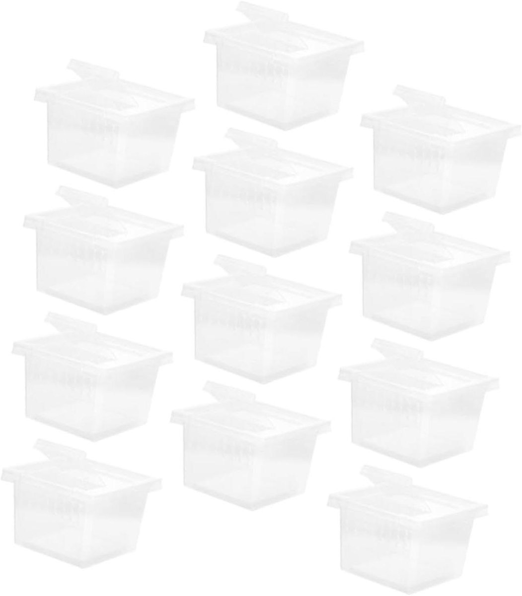 Reptielen Voerbox - Insecten Kweker - Dieren Verzorgen - Ventilatie Gaten - 7 x 7 x 45 cm - Wit
