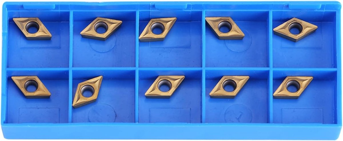 10 Stuks CNC Hardmetalen Wisselplaatfrees voor Draaibank - Indexeerbare Frezen met Doos voor Staal, Aluminium en Kunststof