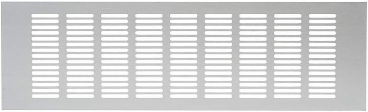 Ventilatierooster Aluminium - Luchtgitter Plaat - Meubel Ventilatie - Eenvoudige Montage - 120 x 500 mm - Zilver