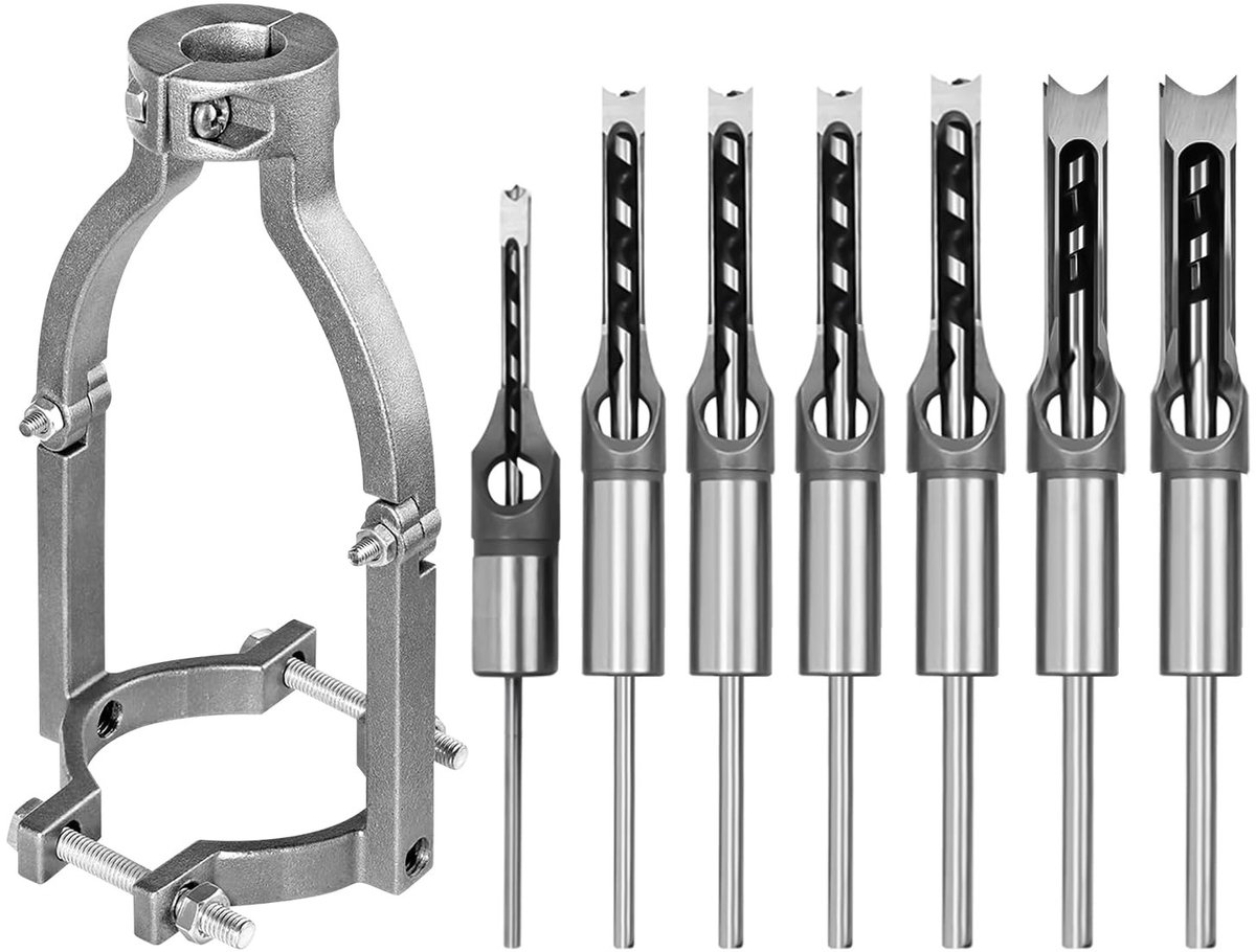Omgoods - Set van 7 HSS Vierkante Boorbits voor Houtbewerking