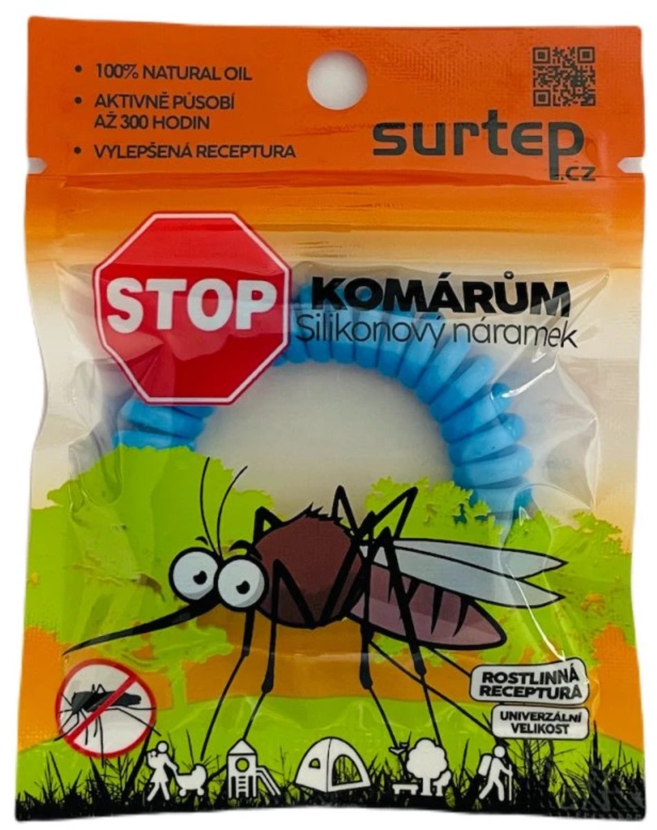 Stop muggen - siliconen armband 10 st., Kleurenmix
