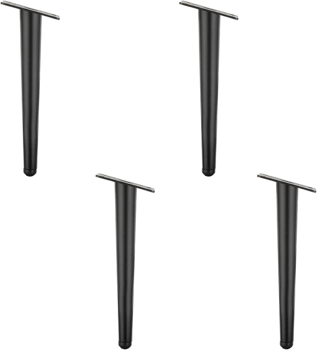Meubelpoten - Kastpoten Bankpoten - Meubels Verhogen - Zwaar IJzer - 25 cm - Zwart