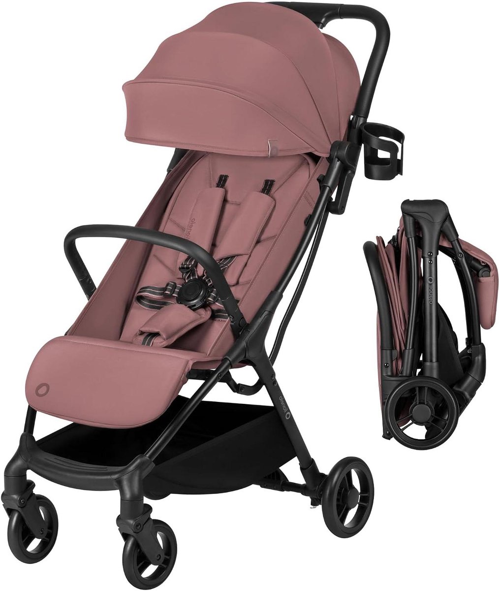 Reisbuggy Lichtgewicht - Compacte Kinderwagen - Dagelijkse Uitstapjes - Auto Fold Systeem - 7.3 kg - Roze