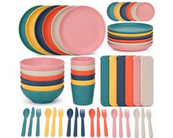 Tarwestro servies set voor 6 personen borden schalen bekers bestek messen vorken lepels stokjes…