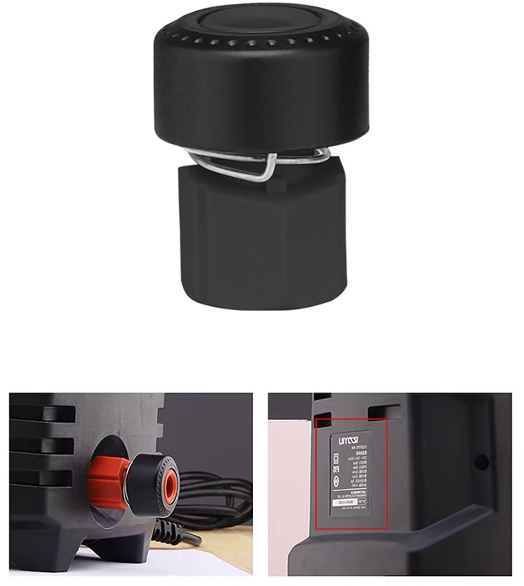 Rosfix Adapter Vervanging M22 - Click Snelkoppeling - M22x1,5, Kunststof met Stalen Ring - Geschikt voor Nilfisk