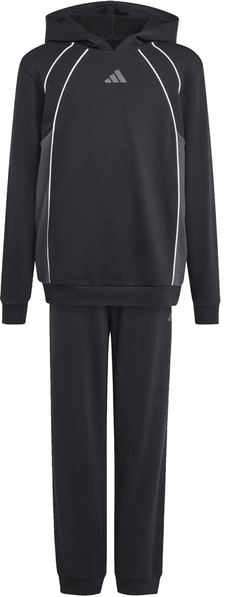 Kleurrijke kindersweater met capuchon adidas Zwart