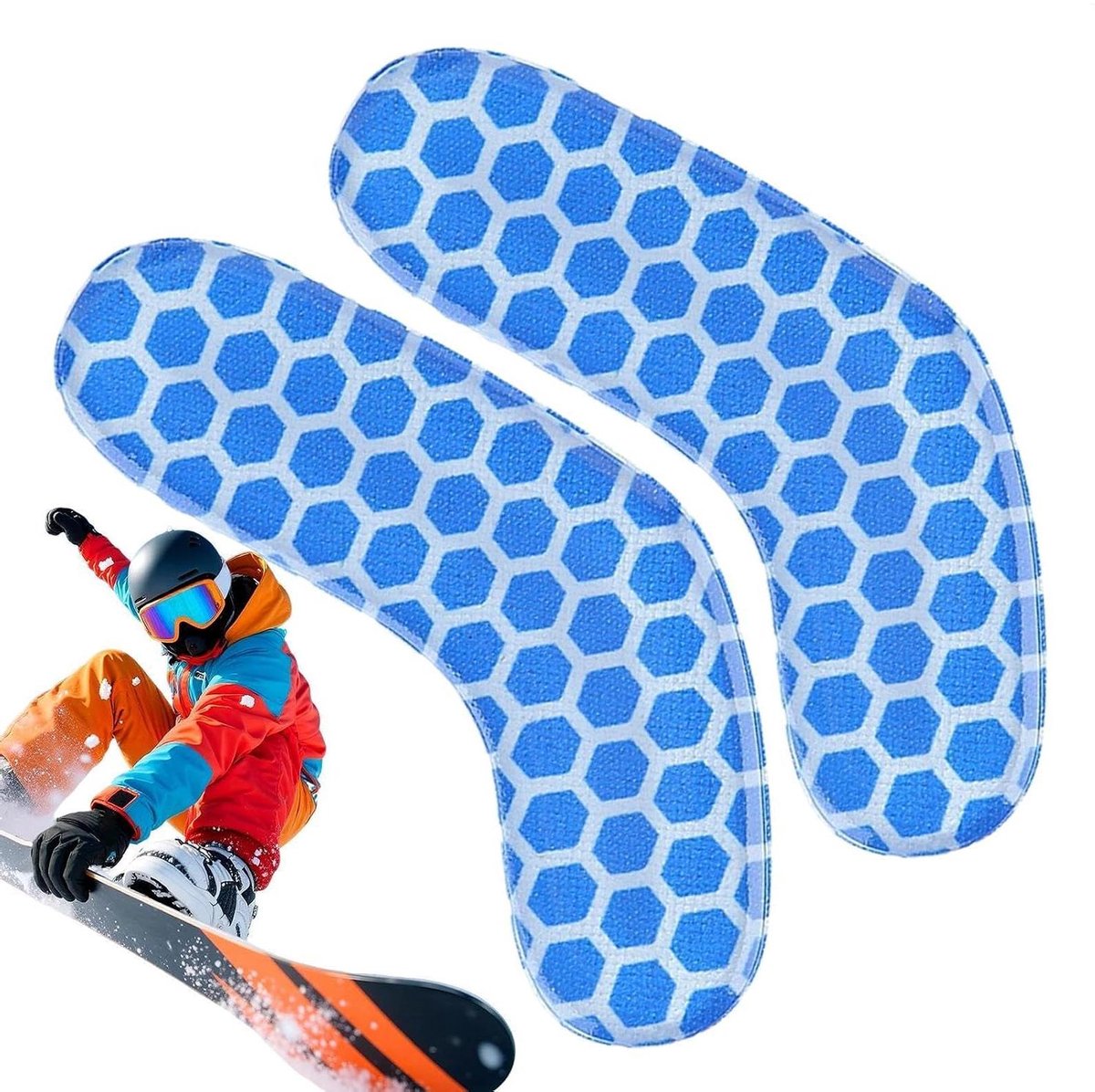 Enkelbeschermers voor Laarzen - Gel Pads Ski Beschermers - Sportieve Activiteiten - Zelfklevend Ademend - 2 Stuks - Blauw