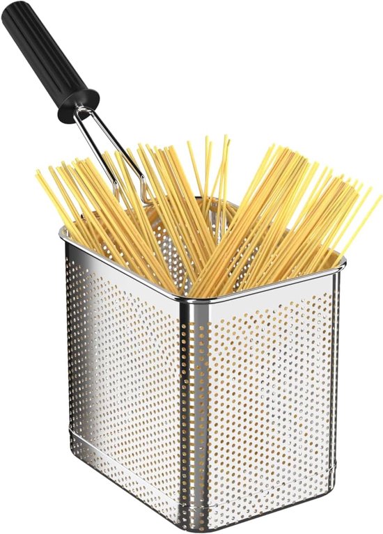 Pastakookmand - Pastamand Kookmand - Pasta Koken - Grote Capaciteit - 180 Gram - Zilver — afbeelding 2