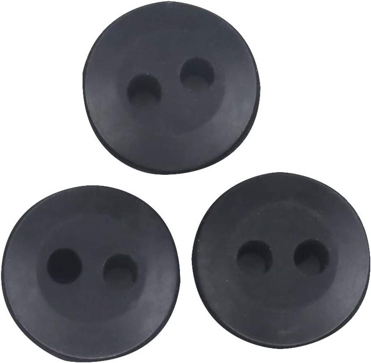 Rubberen Grommet Vervanging - Tankdoorvoer Pakking - Brandstofleiding Afdichting - Voor 2-gaats 21mm - 3 stuks - Zwart