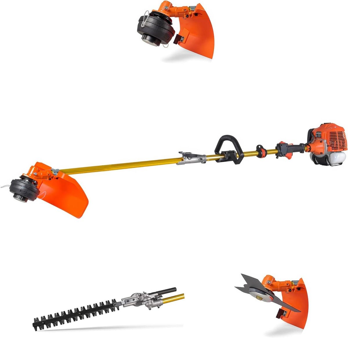 Bosmaaier Motor - Heggenschaar Trimmer - Tuinonderhoud Uitvoeren - 3-in-1 Multifunctioneel - 44 cm Snijbreedte - Zwart