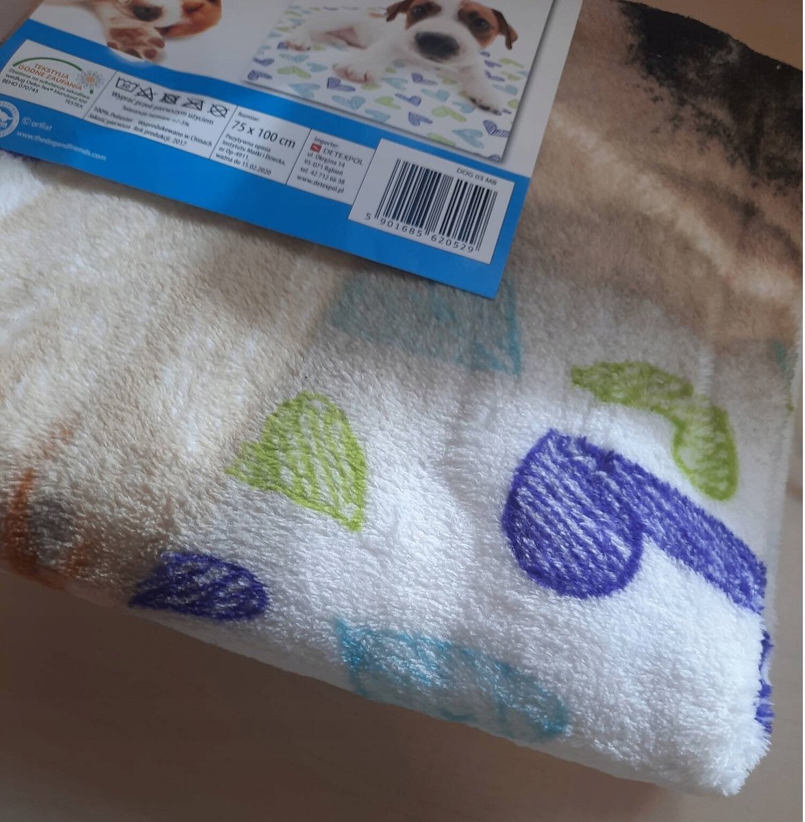 Zacht Hondenkussen Pluche Dekentje voor Kinderen 75x100cm