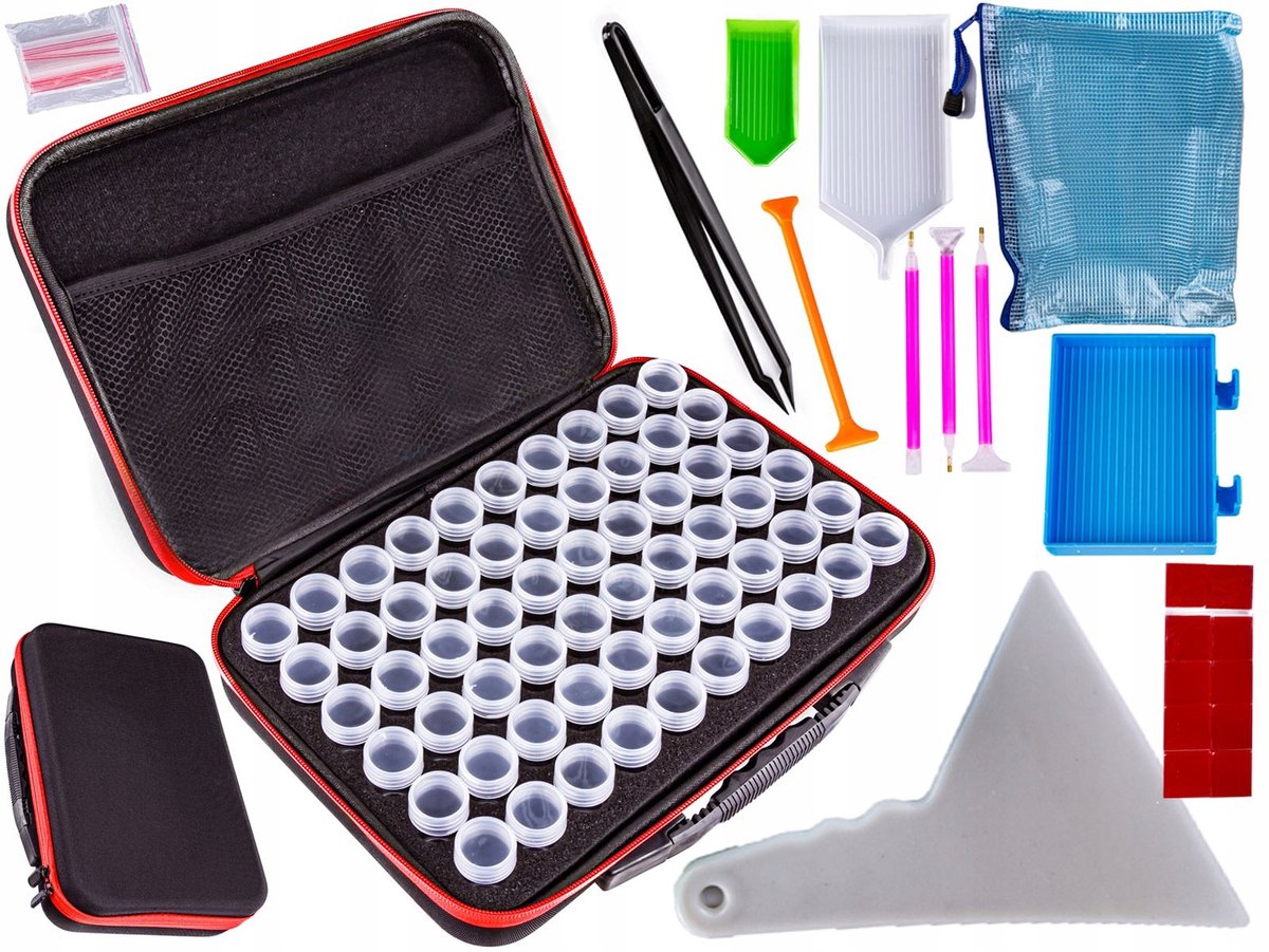 Diamant Schilderen Accessoires Kit: Opbergdoos met 60 Vakjes