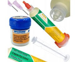 Rosfix Flux Set NC-559-ASM - Gel Flux in Spuit - Pasta XG-50 35g - Sn63/Pb37 183°C - Voor SMD BGA