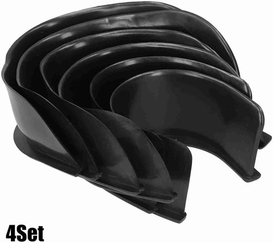 Pooltafel Voeringen - Biljart Zakbekleding - Biljart Plezier - Aanpasbare Pasvorm - Set van 24 Stuks - Zwart — afbeelding 3