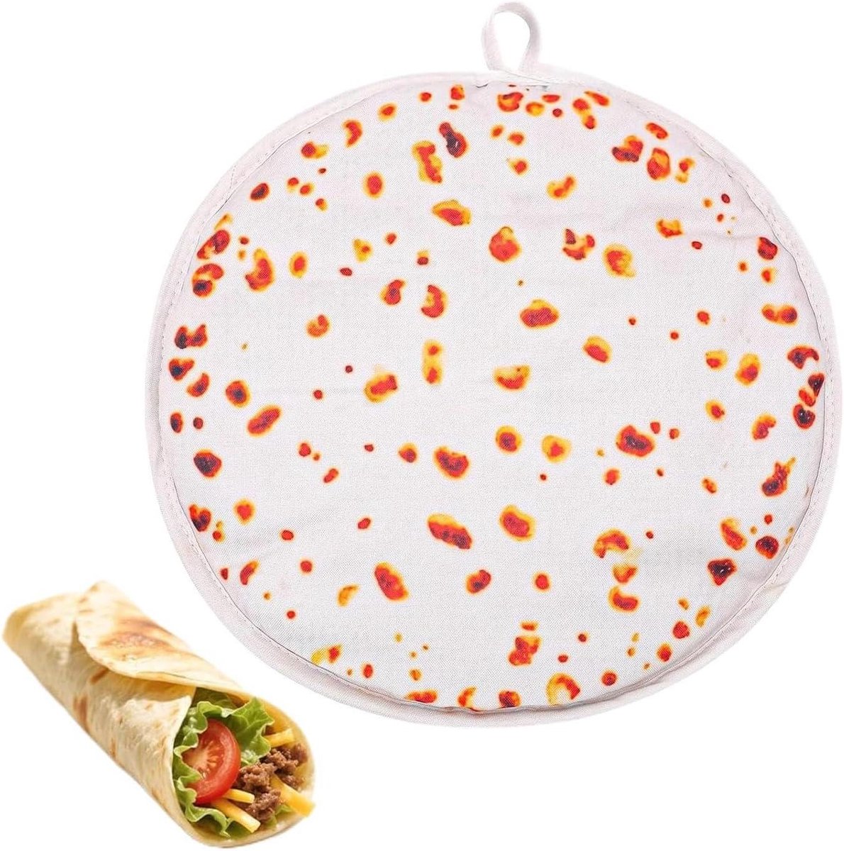 Tortilla Warmhouder - Taco Pizza Zak - Eten Warm Houden - Magnetronbestendig Stof - 30 cm - Niet gespecificeerd