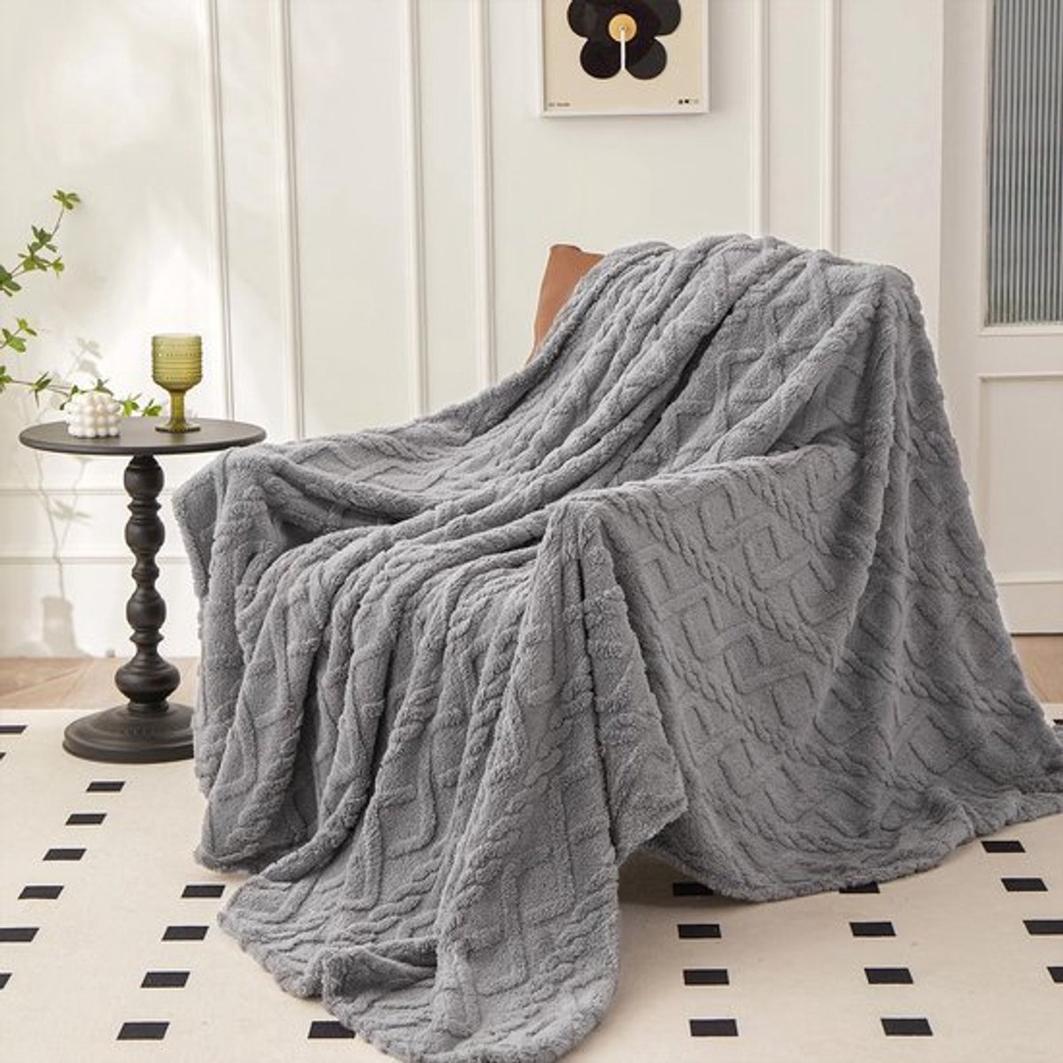 Knuffeldeken Elektrisch - Zachte Microvezel - Onderhoudsvriendelijk - Bankdeken/Sprei - Ideaal als Geschenk - 150 x 200 cm - Woondeken