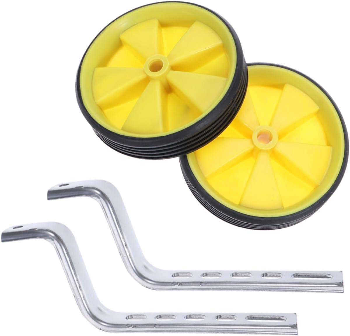 Kinderfiets Zijwieltjes Opleidingswielen Stabilisator Veilig Leren Fietsen Universele Pasvorm 11 x 11 x 25 cm Geel