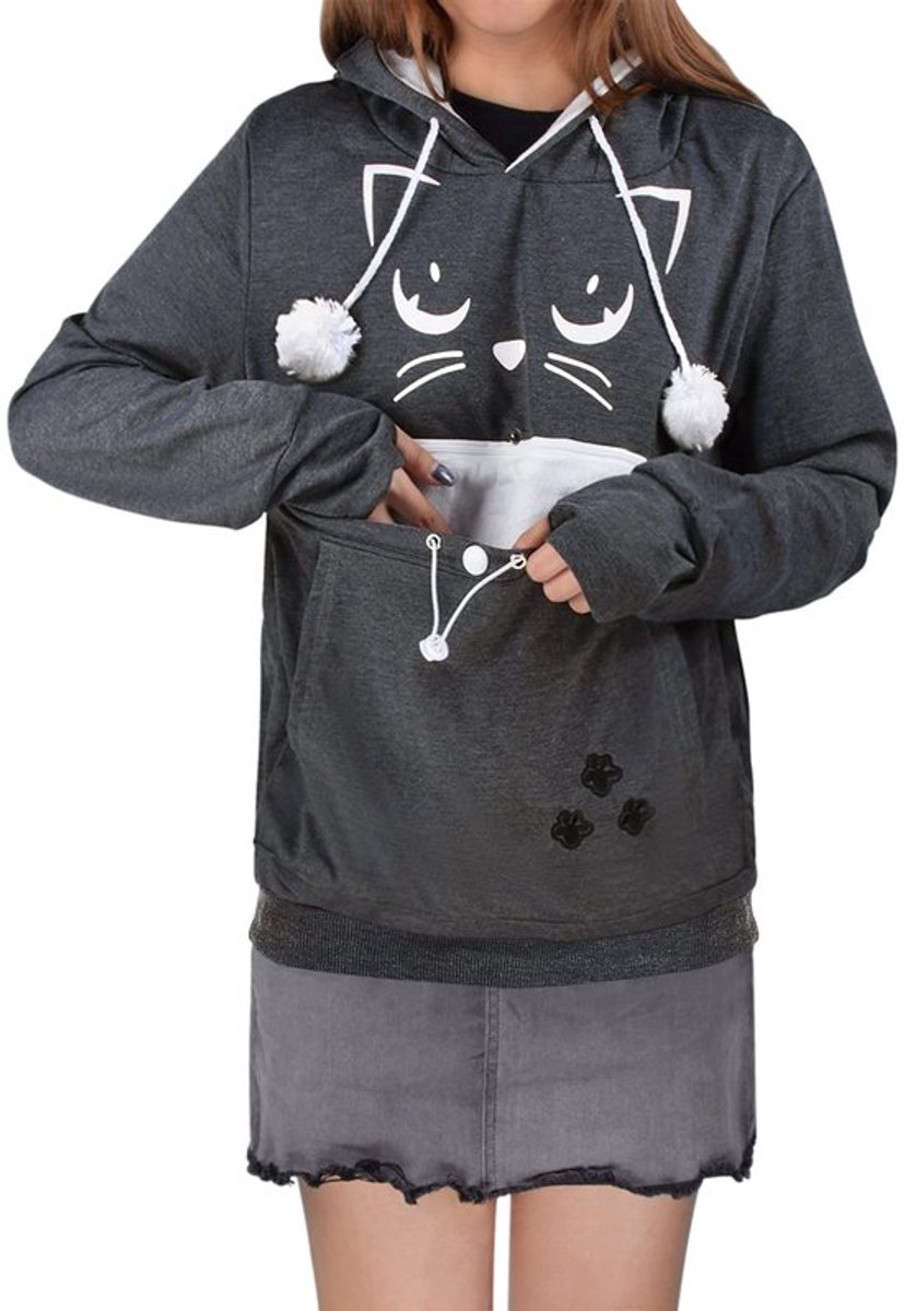 Hoodie Dames Super Warm - Hoodie met Capuchon - Lange Mouw - Casual Lichtgewicht - Katoenmix - Groot Zakje - Damestrui