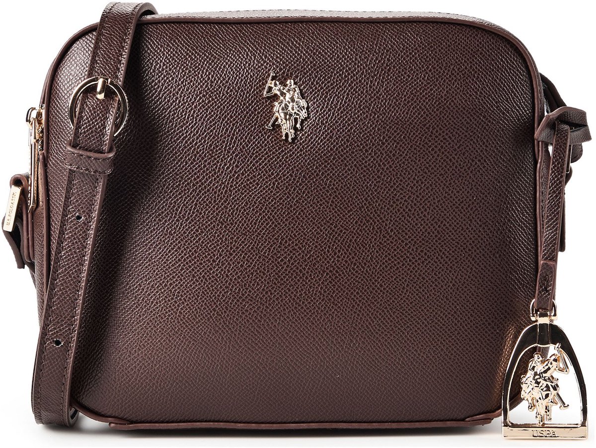 U.S. POLO ASSN. schoudertas Jones Crossbody Bag Dark Brown donkerbruin