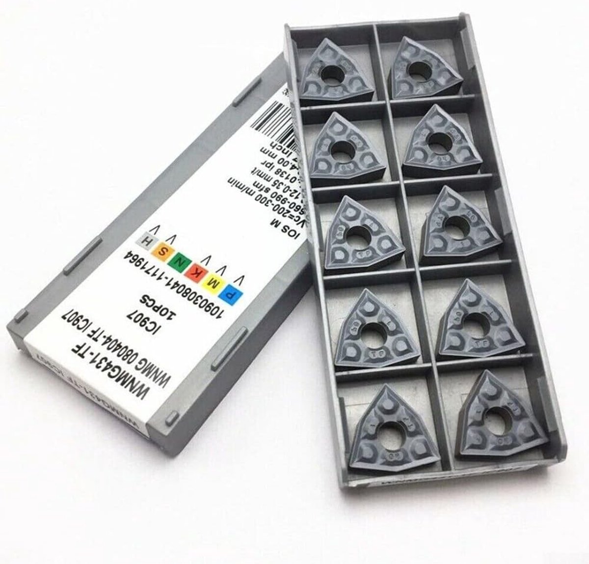 CNC Carbide Inserts Set van 10 Stuks voor Precisie Bewerking en Metaalbewerking, Geschikt voor Diverse Machines