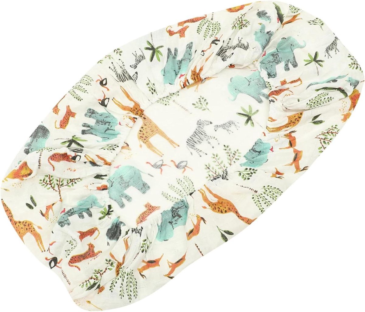 Verschoonhoes Baby - Hoes Verschoonmatras - Babyverzorging Thuis - Delicaat Patroonontwerp - 81x41x13 cm - Multicolour