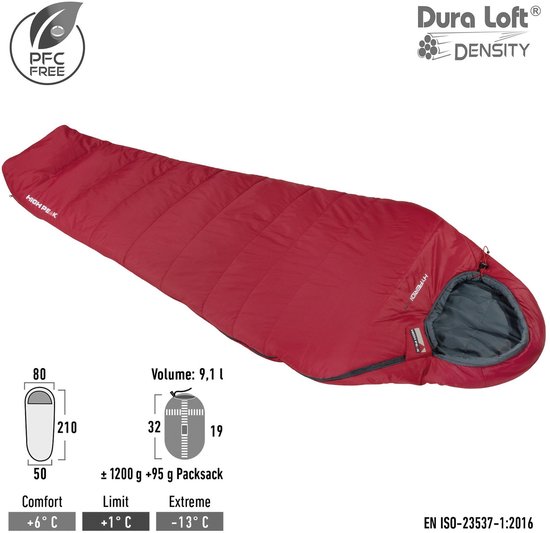 High Peak Lite Pak 1200 Sleeping Bag, groen van High Peak — afbeelding 5