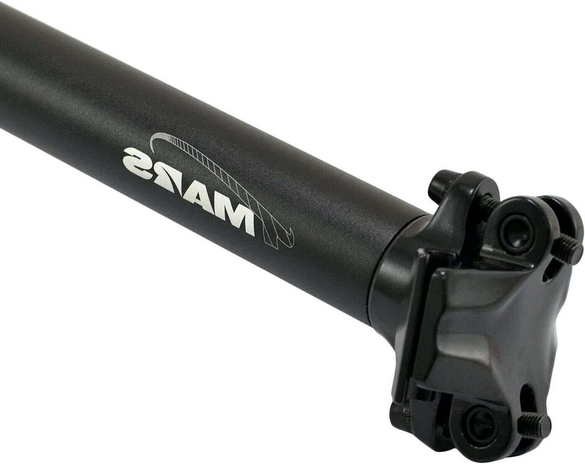Zadelpen - Zadelsteun Fiets - Fiets Zadel Verstellen - Micri Hoek Aanpas Klem - 27.2x600mm - Zwart