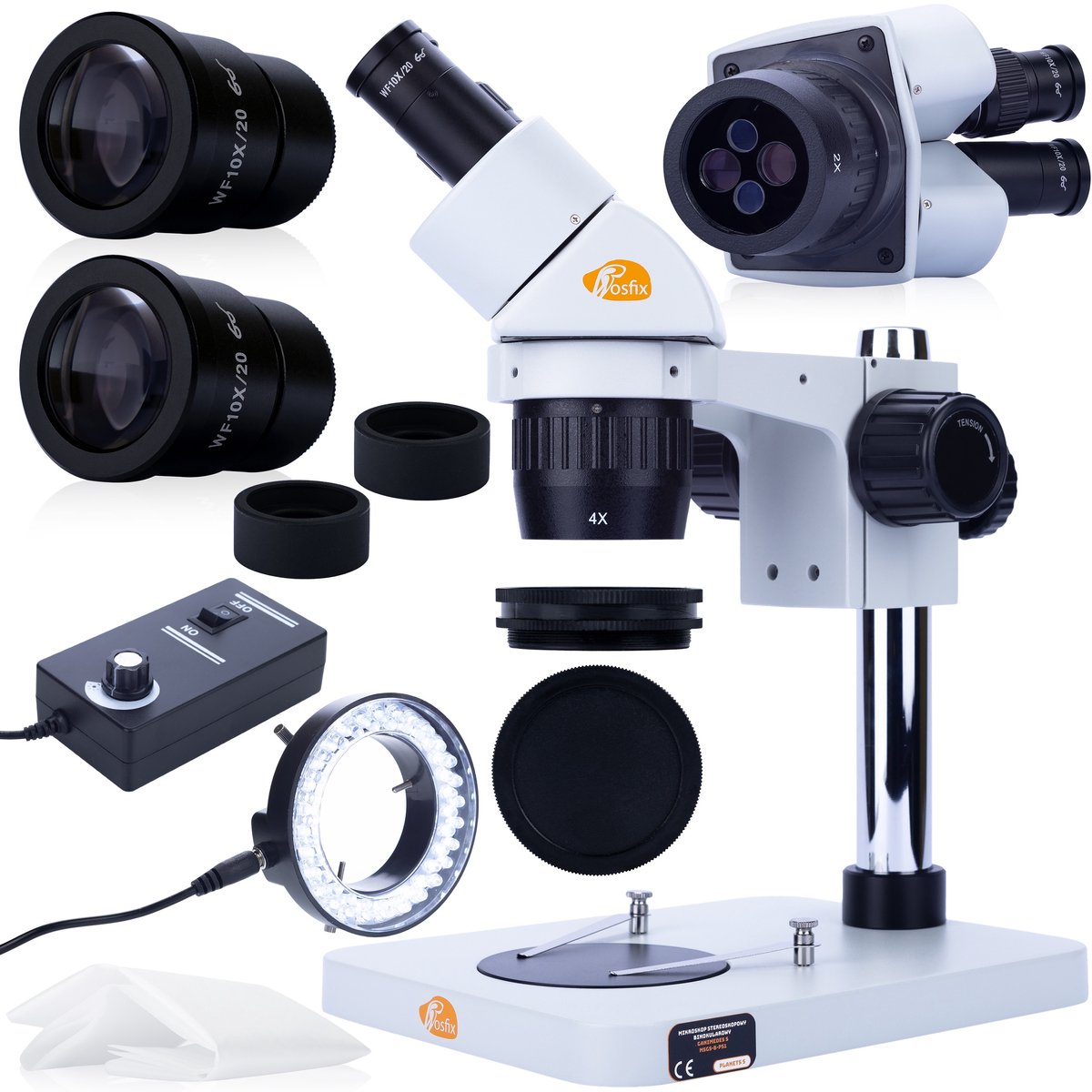 Rosfix Mikroscoop Ganimedes S MSGS-B-PS1 - Binoculair Stereoscoop 45° Kop