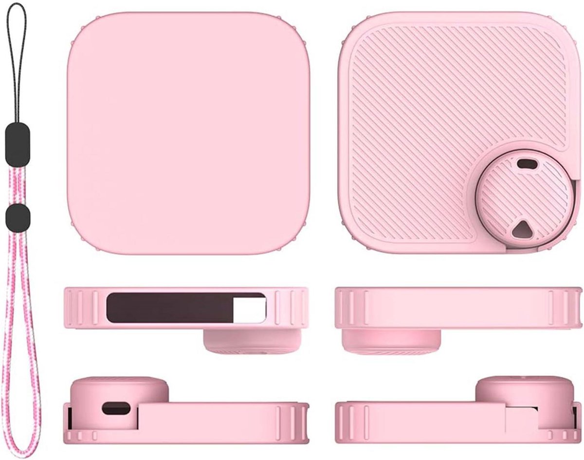 Beschermhoes Recorder - Hoesje Recorder - Opnemen Geluid - 360° Schokdemping - 62 x 62 x 10 mm - Roze