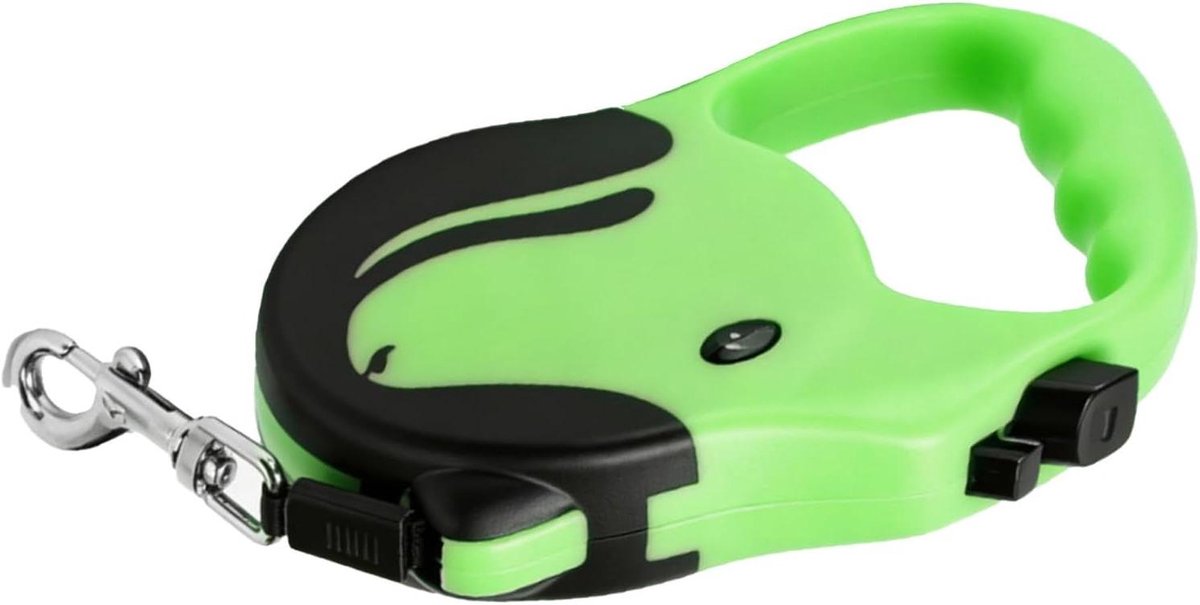 Intrekbare Hondenriem - Rolriem Hond - Veilige Hondenwandelingen - Ergonomisch Antisliphandvat - 5 meter - Groen