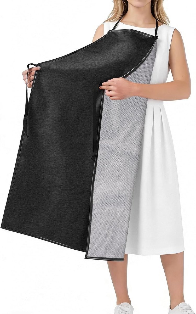 Waterdichte Schort 118 x 68 cm van PU Leer, Zware Kwaliteit, Ideaal voor Slagers en Koks
