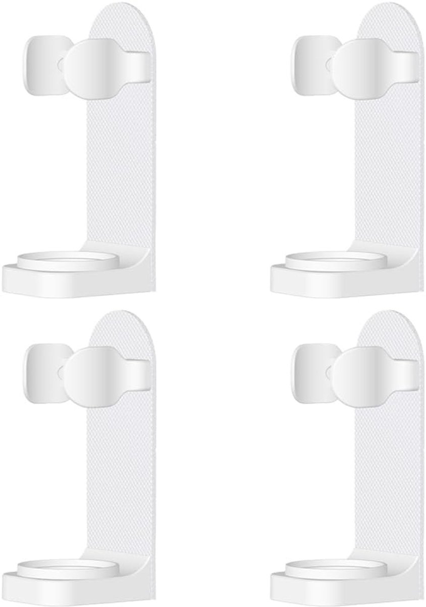 Verstelbare wandhouder voor elektrische tandenborstels - 4-pack met sterke lijm, geschikt voor de meeste modellen