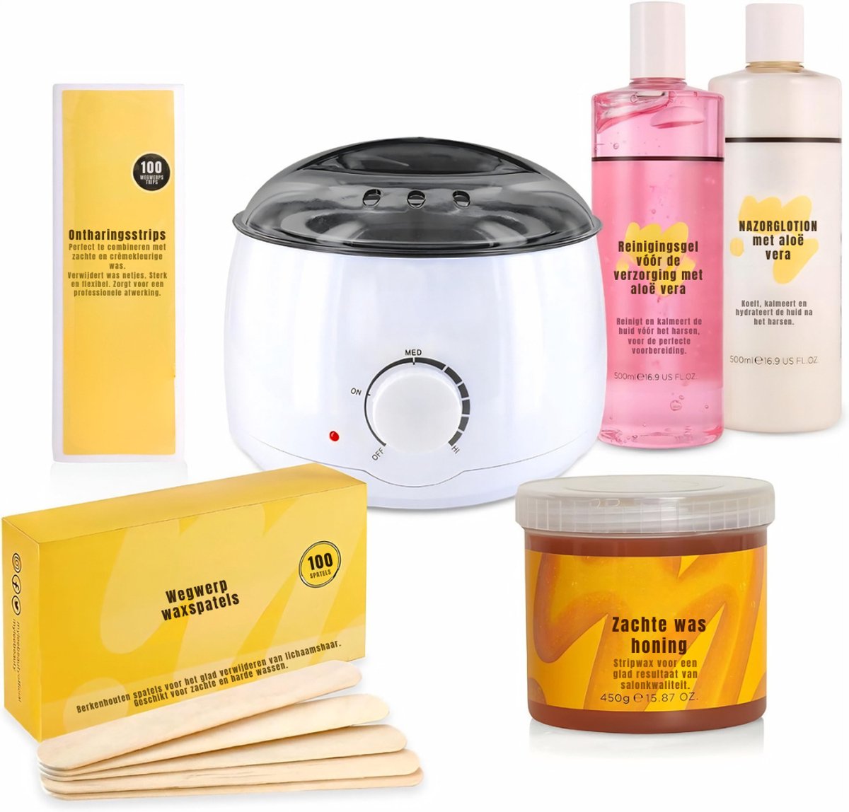 Lìon® Wax Apparaat - Wax Kit - Wax Set - Wit - 32cm x 26cm x 25cm